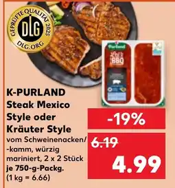 Kaufland DE K-PURLAND Steak Mexico Style oder Kräuter Style tilbud
