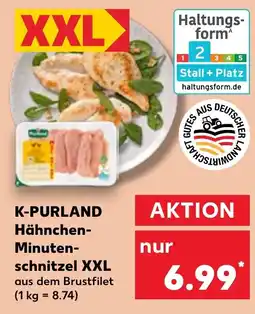 Kaufland DE K-PURLAND Hähnchen- Minuten- schnitzel tilbud