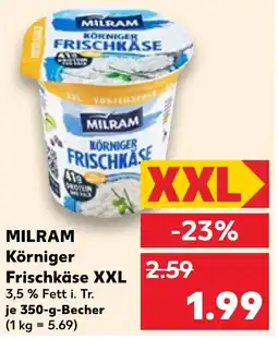 Kaufland MILRAM Körniger Frischkäse XXL tilbud