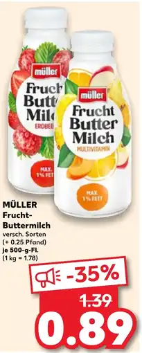 Kaufland DE MÜLLER Frucht- Buttermilch tilbud