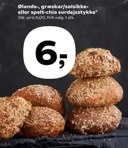 Kvickly Ølands-, græskar/solsikke- eller spelt-chia surdejsstykke tilbud