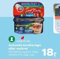 Kvickly Amanda torskerogn eller makrel tilbud