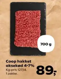 Kvickly Coop hakket oksekød 4-7% tilbud