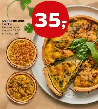 Kvickly Delikatessens tærte tilbud