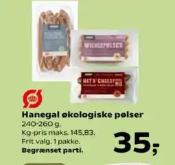 Kvickly Hanegal økologiske pølser tilbud