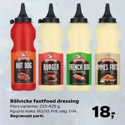 Kvickly BÄHNCKE Fastfood dressing tilbud