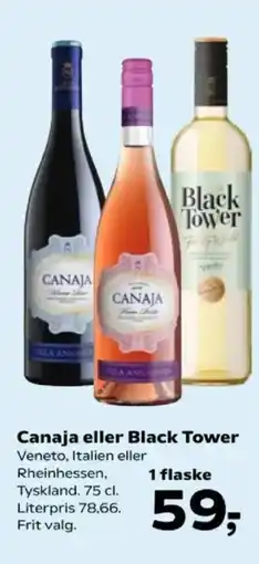 Kvickly Canaja eller Black Tower tilbud