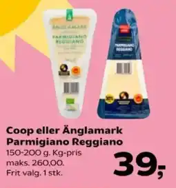 Kvickly Coop eller änglamark parmigiano reggiano tilbud