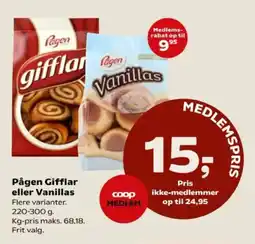 Kvickly Pågen gifflar eller vanillas tilbud