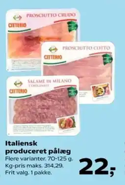 Kvickly Italiensk produceret pålæg tilbud