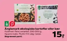 Kvickly ÄNGLAMARK Økologiske kartofler eller bær tilbud