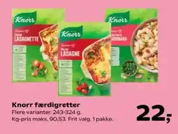 Kvickly KNORR Færdigretter tilbud