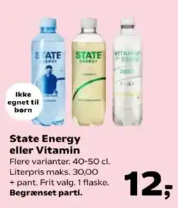 Kvickly State energy eller vitamin tilbud