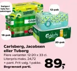Kvickly Carlsberg, jacobsen eller tuborg tilbud