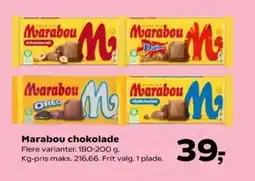 Kvickly MARABOU Chokolade tilbud