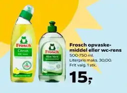 Kvickly FROSCH Opvaske- middel eller wc-rens tilbud