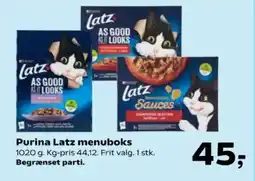 Kvickly PURINA Latz menuboks tilbud