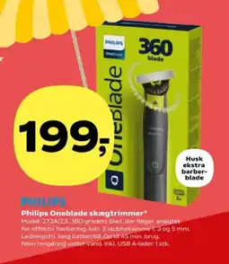 Kvickly PHILIPS Oneblade skægtrimmer tilbud