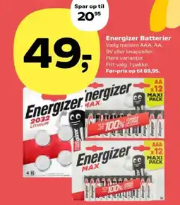 Kvickly ENERGIZER Batterier tilbud