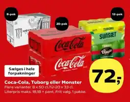 Kvickly Coca-cola, tuborg eller monster tilbud