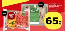 Kvickly Hakket grise- og kalvekød 8-12% eller hele kyllingelår tilbud