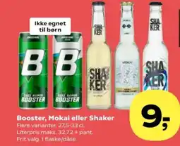 Kvickly Booster, mokai eller shaker tilbud