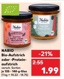 Kaufland DE NABIO Bio-Aufstrich oder -Protein- tilbud