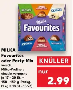 Kaufland MILKA Favourites oder Party-Mix tilbud