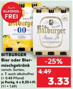 Kaufland DE BITBURGER Bier oder Bier- mischgetränk tilbud