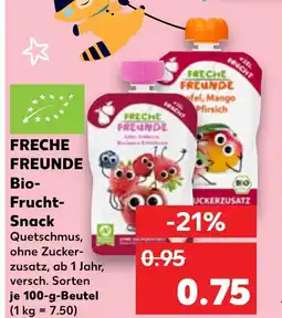 Kaufland FRECHE FREUNDE bio frucht- Snack tilbud