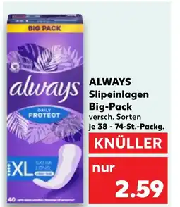 Kaufland ALWAYS Slipeinlagen Big-Pack tilbud