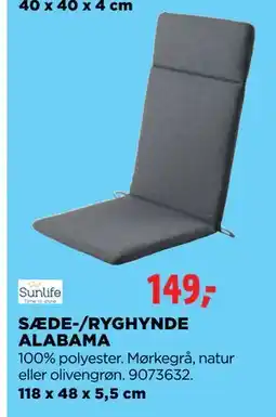 jem & fix SÆDE-/RYGHYNDE ALABAMA, DKK 149 tilbud