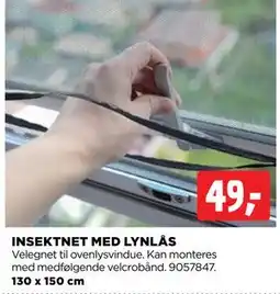 INSEKTNET MED LYNLÅS, DKK 49