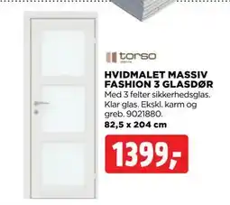 jem & fix HVIDMALET MASSIV FASHION 3 GLASDØR, DKK 1399 tilbud