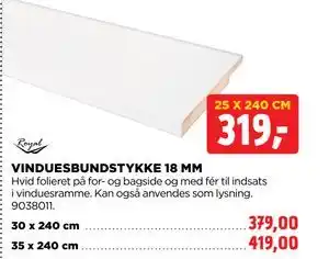 jem & fix VINDUESBUNDSTYKKE 18 MM tilbud