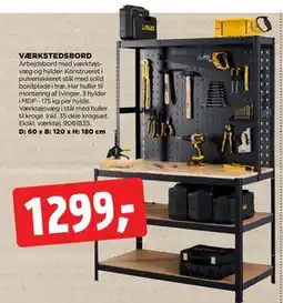 jem & fix VÆRKSTEDSBORD, DKK 1299 tilbud