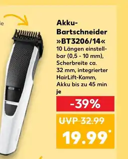 Kaufland Akku- Bartschneider >>>BT3206/14<< tilbud