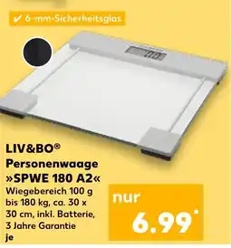 Kaufland LIV&BOⓇ Personenwaage >>>SPWE 180 A2<< tilbud