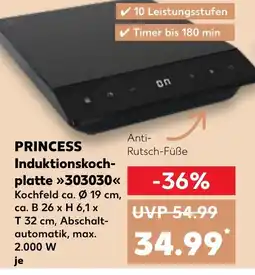 Kaufland DE PRINCESS Induktionskoch- platte >>303030<< tilbud
