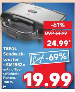 Kaufland TEFAL Sandwich- toaster >>SM1552<< tilbud