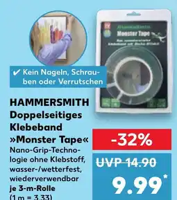 Kaufland HAMMERSMITH Doppelse >>Monster Tape<< itiges Klebeband tilbud
