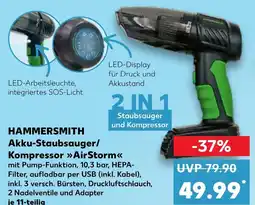 Kaufland HAMMERSMITH Akku-Staubsauger/ Kompressor >>AirStorm<< tilbud