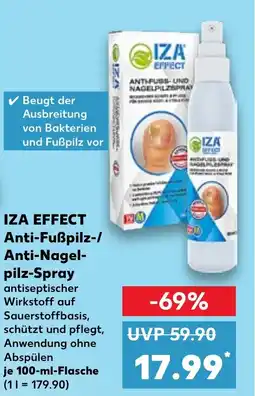 Kaufland IZA EFFECT Anti-Fußpilz-/ Anti-Nagel- pilz-Spray tilbud