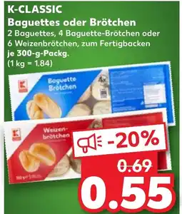 Kaufland K-CLASSIC Baguettes oder Brötchen tilbud
