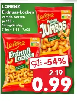Kaufland DE LORENZ Erdnuss-Locken tilbud