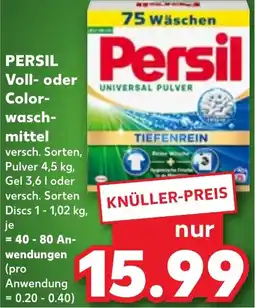 Kaufland PERSIL Voll- oder Color- wasch- tilbud
