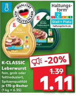 Kaufland K-CLASSIC Leberwurst tilbud