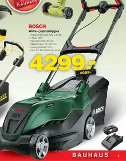 Bauhaus BOSCH Akku-plæneklipper tilbud
