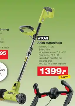 Bauhaus RYOBI Akku-fugerenser tilbud