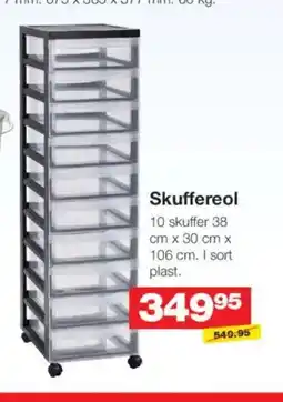 Bauhaus Skuffereol tilbud